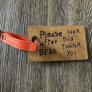 Paddington bear luggage tag